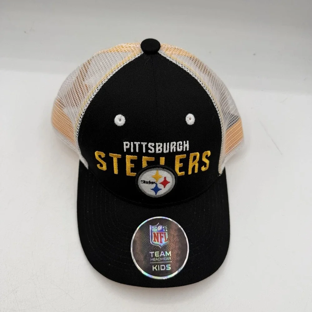 Pittsburgh Steelers KIDS Hat Cap Black Snapback Adjustable Boys NFL Team Apparel